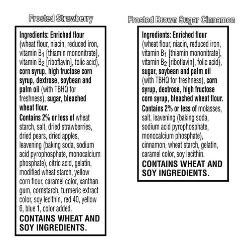 Kellogg's Pop Tarts Brown Sugar Cinnamon/strawberry 2/pouch 24 Pouches Box 2 Boxes/Case