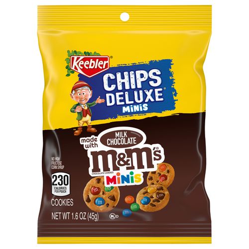 Keebler M&m Cookie Packs Chocolate 1.6 Oz Pouch 30/box 2 Boxes/Case