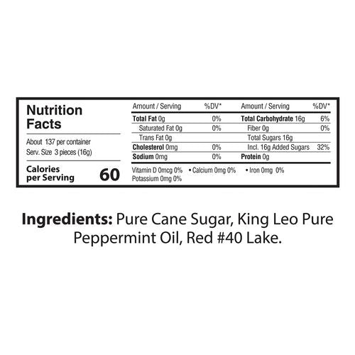 King Leo Peppermint Soft Mint Puffs 5 Lb Bag 2/Case