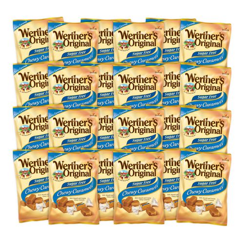 Werther's Original Chewy Caramels Sugar Free 1.48 Oz Bag 24/Case