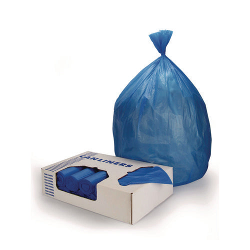 Heritage High-density Waste Can Liners 23 Gal 14 Mic 30x43 Blue 25 Bags/roll 10 Rolls/Case