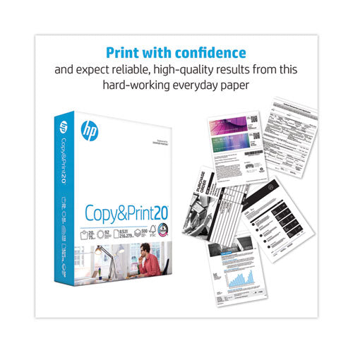 HP Papers Copyandprint20 Paper 92 Bright 20 Lb Bond Weight 8.5x11 White 750 Sheets/ream 4 Reams/Case