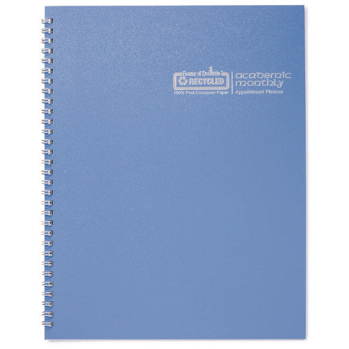 House Of Doolittle Recycled Academic Year Illustrated Monthly Planner 10x7 Light Blue Cover 12-month (july To June): 2024 To 2025