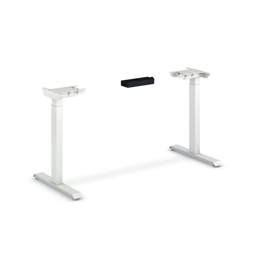 HON Coordinate Height Adjustable Desk Bundle 2-stage 46"x22"x27.75" To 47" Florence Walnut/designer White
