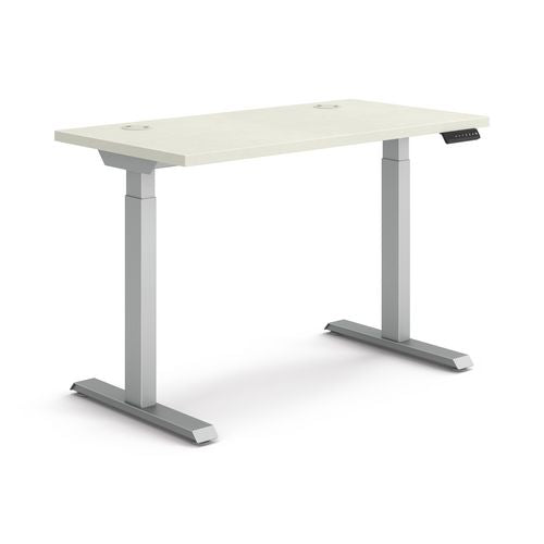 HON Coordinate Height Adjustable Desk Bundle 2-stage 46"x22"x27.75" To 47" Silver Mesh\silver