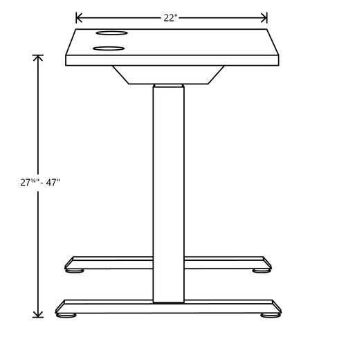 HON Coordinate Height Adjustable Desk Bundle 2-stage 46"x22"x27.75" To 47" Silver Mesh\silver