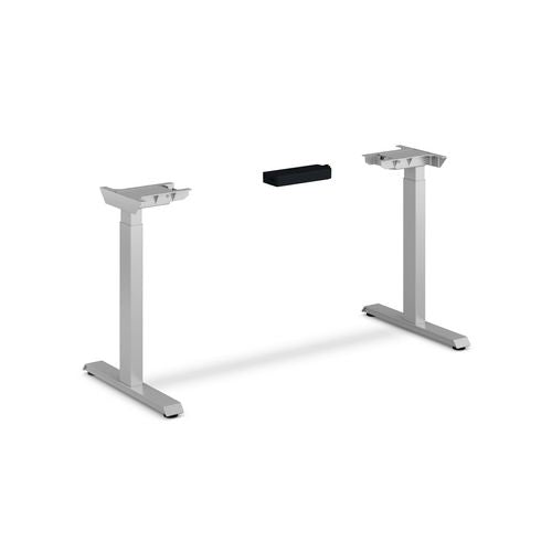 HON Coordinate Height Adjustable Desk Bundle 2-stage 58"x22"x27.75" To 47" Silver Mesh\silver