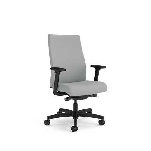 HON Ignition 2.0 Upholstered Mid-back Task Chair Up To 300 Lbs 17 To 21.5 Seat Height Flint Seat And Back Black Base