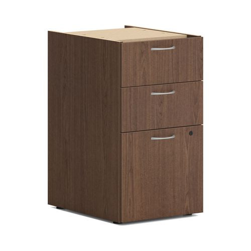 HON Mod Single Pedestal Desk Bundle 60"x30"x29" Sepia Walnut