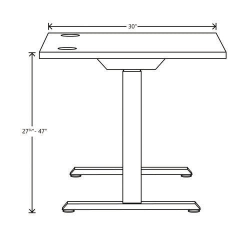 HON Mod Height Adjustable Desk Bundle 60"x30"x27.5" To 47.75" Slate Teak/silver