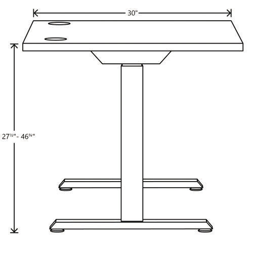 HON Mod Height Adjustable Desk Bundle 60"x30"x27.5" To 47.75" Sepia Walnut/silver