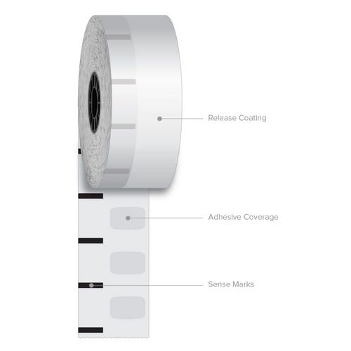 Iconex Sticky Media 3.15"x350 Ft White 12 Rolls/Case