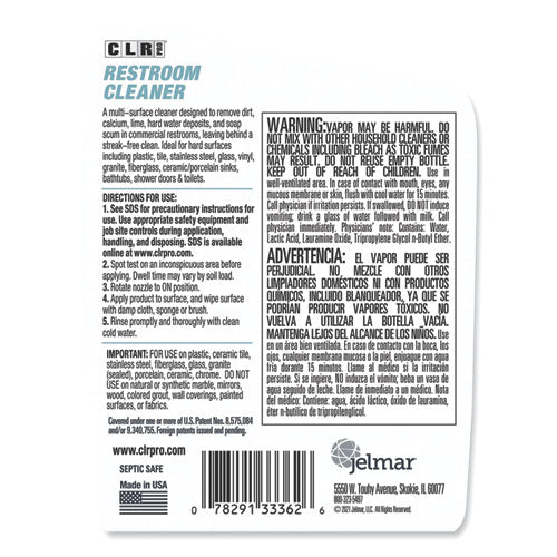 CLR PRO Restroom Cleaner 32 Oz Pump Spray
