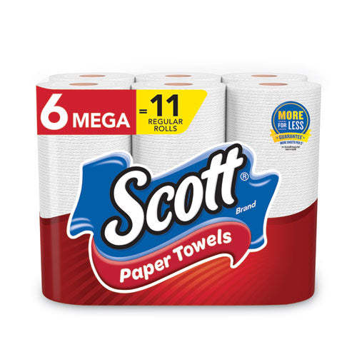 Scott Choose-a-size Mega Kitchen Roll Paper Towels 1-ply 100/roll 6 Rolls/pack 4 Packs/Case