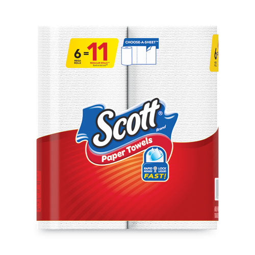 Scott Choose-a-size Mega Kitchen Roll Paper Towels 1-ply 100/roll 6 Rolls/pack 4 Packs/Case