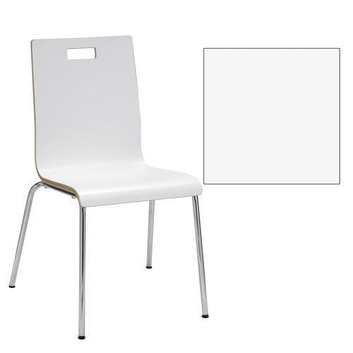 KFI Studios Pedestal Table With Four White Jive Series Chairs Round 36" Diax29h Walnut