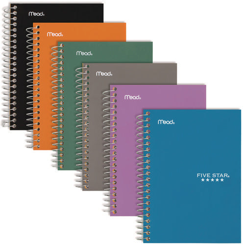 Five Star Wirebound Notebook 1-subject Medium/college Rule Randomly Assorted Cover Color (80) 7.5x5.5 Sheets