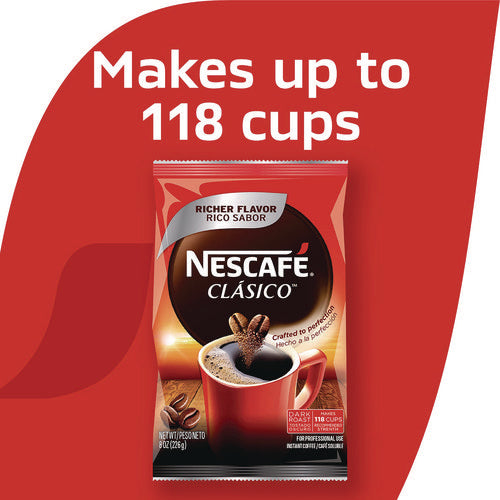 Nescafé Clasico Dark Roast Instant Coffee 8 Oz Pouch