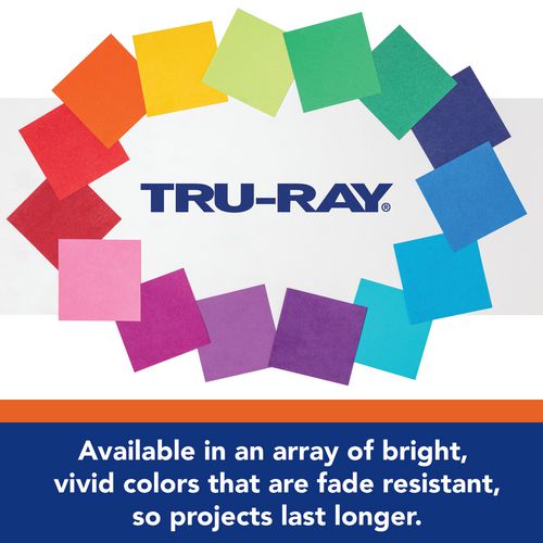 Pacon Tru-ray Construction Paper 76 Lb Text Weight 12x18 Black 50/pack 25 Packs/Case