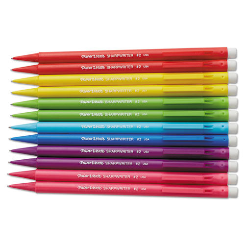 Paper Mate Sharpwriter Mechanical Pencil 0.7 Mm Hb (#2.5) Black Lead Assorted Barrel Colors Dozen