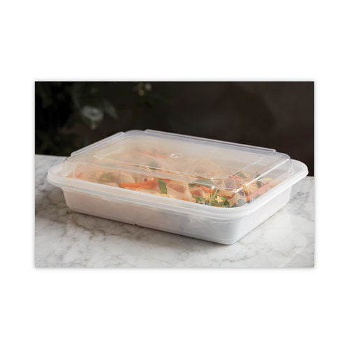 Pactiv Evergreen Newspring Versatainer Microwavable Containers 24 Oz 5x7.25x2.63 White/clear Plastic 150/Case