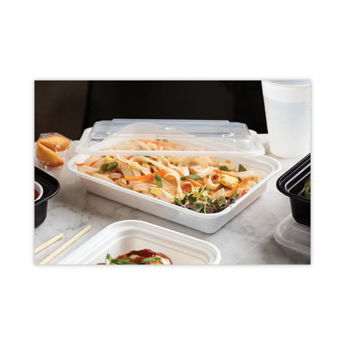 Pactiv Evergreen Newspring Versatainer Microwavable Containers 24 Oz 5x7.25x2.63 White/clear Plastic 150/Case