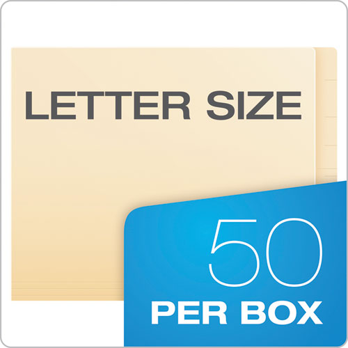Pendaflex Manila End Tab Expanding Fastener Folders 2-ply Tabs 0.75" Expansion 1 Fastener Letter Size Manila Exterior 50/box
