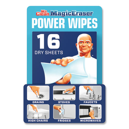 Mr. Clean Magic Eraser Sheets 3.5x5.8 0.03" Thick White 16 Sheets/pack 4 Packs/Case