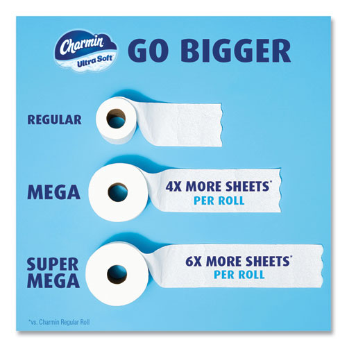 Charmin Ultra Soft Bathroom Tissue Mega Roll Septic Safe 2-ply White 224 Sheets/roll 12 Rolls/pack 4 Packs/Case