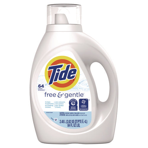 Tide Free And Gentle Liquid Laundry Detergent 64 Loads 84 Oz Bottle 4/Case