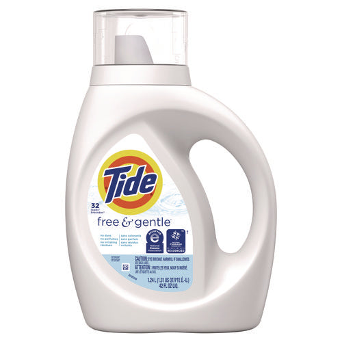 Tide Free And Gentle Laundry Detergent 32 Loads 42 Oz Bottle 6/Case