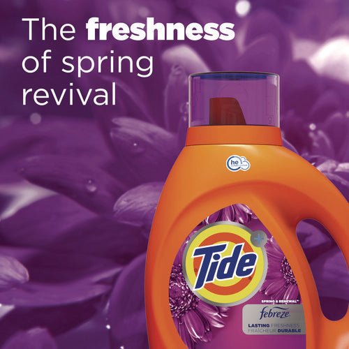 Tide Plus Febreze Liquid Laundry Detergent Spring And Renewal 84 Oz Bottle 4/Case