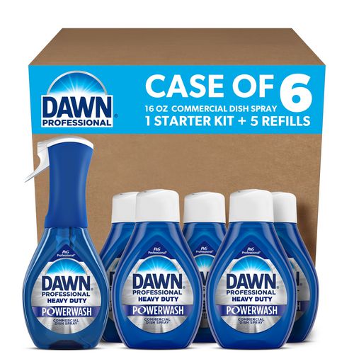 Dawn Professional Heavy Duty Powerwash Commercial Dish Spray Starter Kit With 16 Oz Spray Bottle And 5 Refills/Case