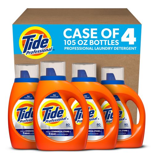 Tide Professional Commercial Liquid Laundry Detergent 105 Oz Pour Bottle 4/Case