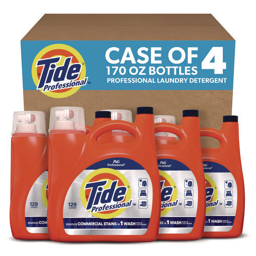 Tide Professional Commercial Liquid Laundry Detergent 170 Oz Pour Bottle 4/Case