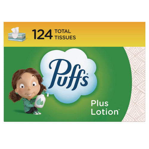 Puffs Plus Lotion Facial Tissue 2-ply White 124 Sheets/box 24 Boxes/Case