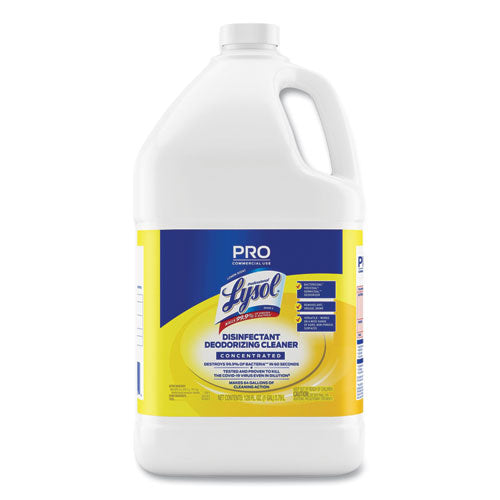 Professional LYSOL Brand Disinfectant Deodorizing Cleaner Concentrate Lemon Scent 128 Oz Bottle