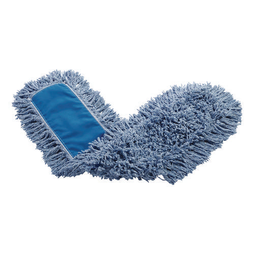 Rubbermaid Commercial Twisted Loop Blend Dust Mop Polyester Yarn 48" Blue 12/Case