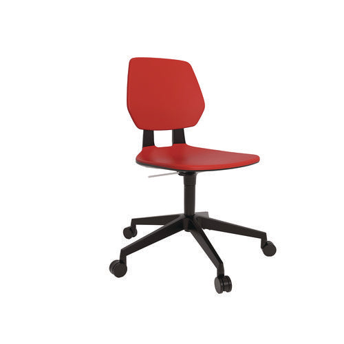 Safco Commute Task Chair Supports Up To 275 Lbs 18.25" To 22.25" Seat Height Red Seat Red Back Black Base