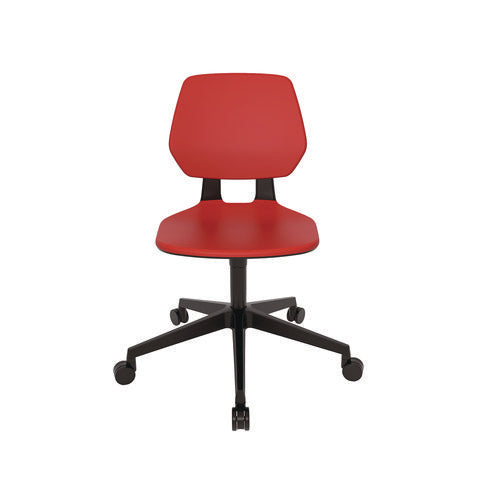 Safco Commute Task Chair Supports Up To 275 Lbs 18.25" To 22.25" Seat Height Red Seat Red Back Black Base