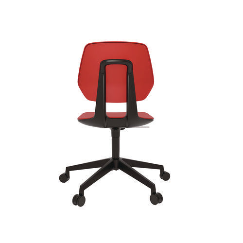 Safco Commute Task Chair Supports Up To 275 Lbs 18.25" To 22.25" Seat Height Red Seat Red Back Black Base