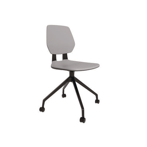 Safco Commute Guest Chair Supports Up To 275 Lbs 19" Seat Height Gray Seat Gray Back Black Base