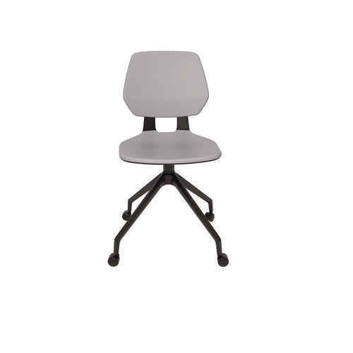 Safco Commute Guest Chair Supports Up To 275 Lbs 19" Seat Height Gray Seat Gray Back Black Base