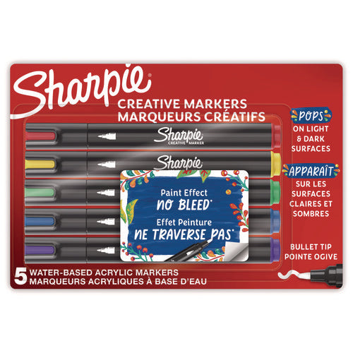 Sharpie Creative Markers Medium Bullet Tip Assorted Colors 5/pack