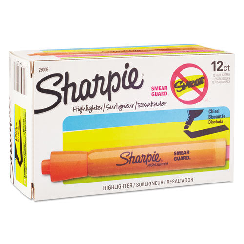 Sharpie Tank Style Highlighters Orange Ink Chisel Tip Orange Barrel Dozen