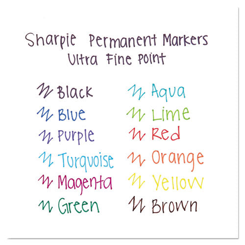 Sharpie Ultra Fine Tip Permanent Marker Ultra-fine Needle Tip Black Dozen