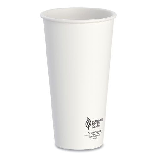 SOLO Thermoguard Insulated Paper Hot Cups 20 Oz White Sustainable Forest Print 600/Case