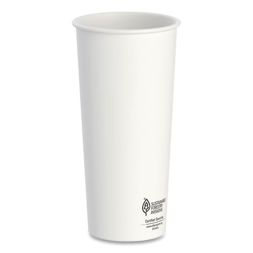 SOLO Thermoguard Insulated Paper Hot Cups 24 Oz White Sustainable Forest Print 600/Case