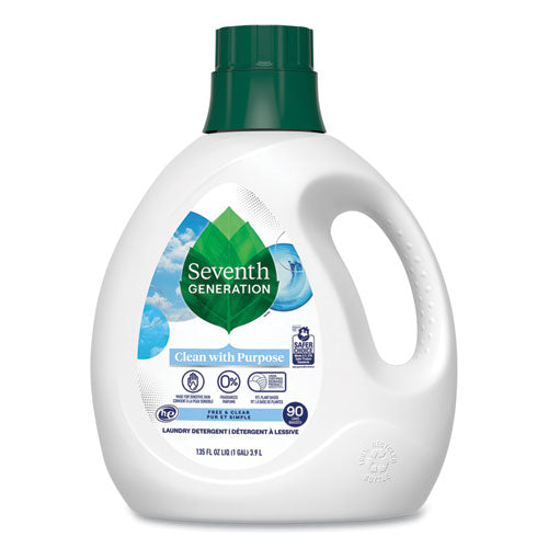 Seventh Generation Natural Liquid Laundry Detergent Fragrance Free 135 Oz Bottle