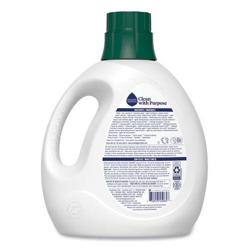 Seventh Generation Natural Liquid Laundry Detergent Fragrance Free 135 Oz Bottle